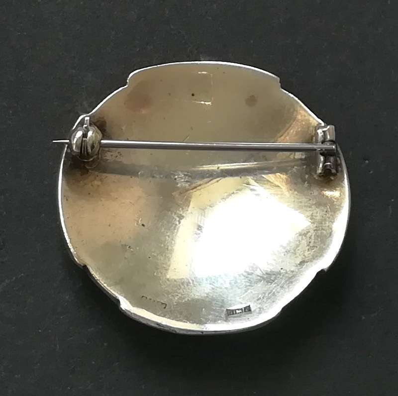 STERLING SILVER BIRMINGHAM 1941 BROOCH 37X37MM 16.1 GRAMS