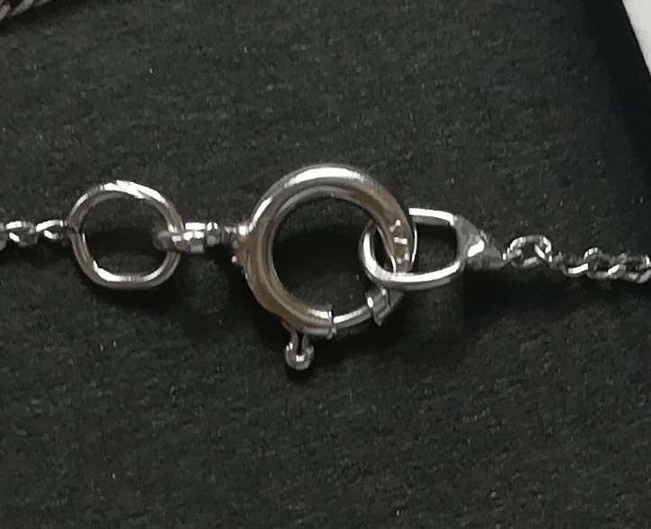 9CT WHITE GOLD .375 FINE CHAIN 0.8 GRAMS 460MM