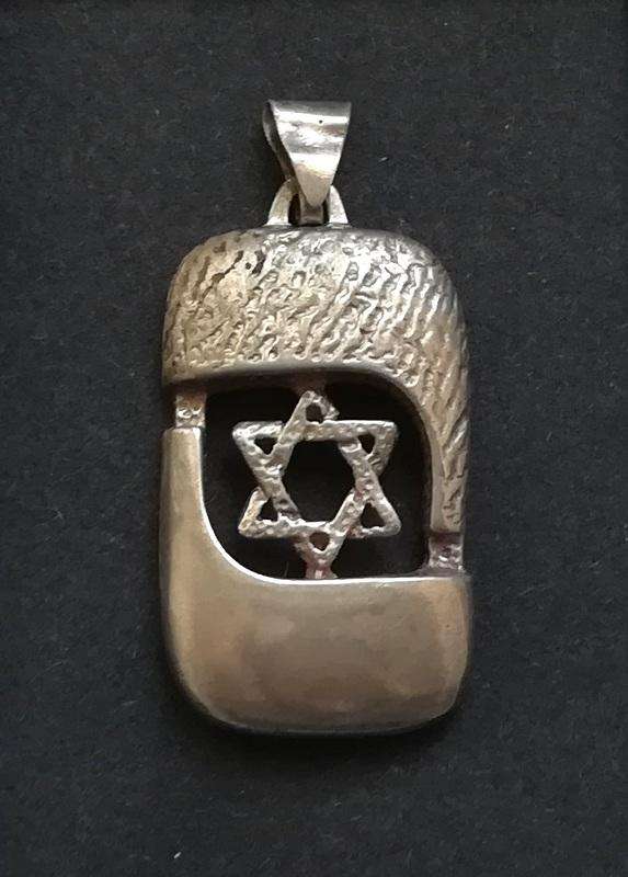 STERLING SILVER STAR OF DAVID PENDANT 18X32MM 6 GRAMS