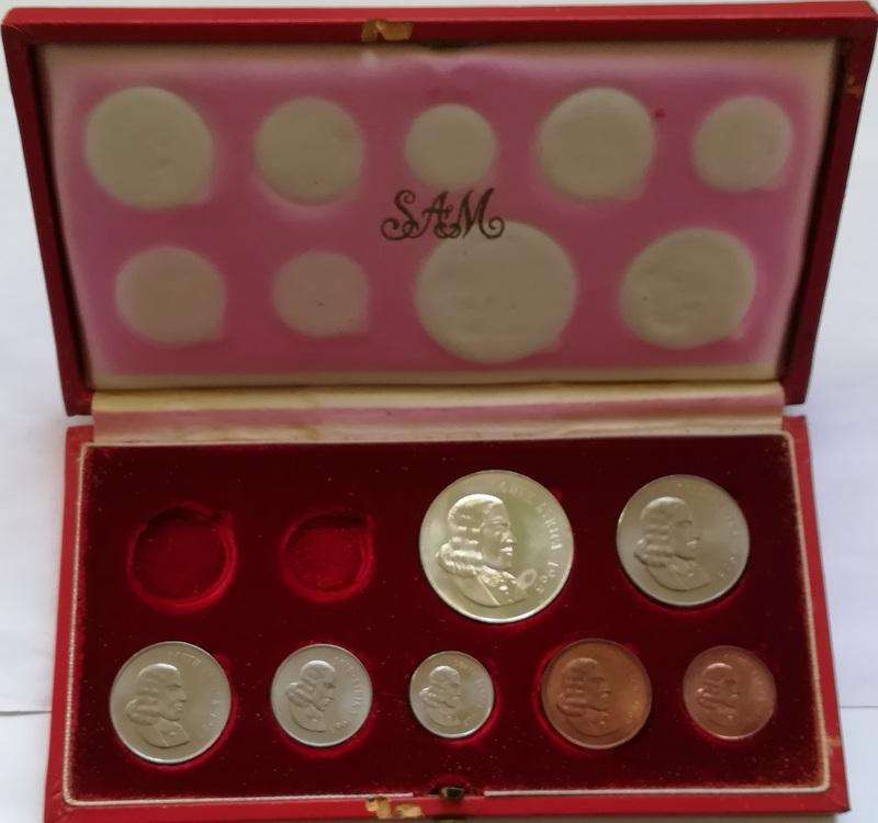 REPUBLIC 1965 PROOF SET S A M **NO GOLD**