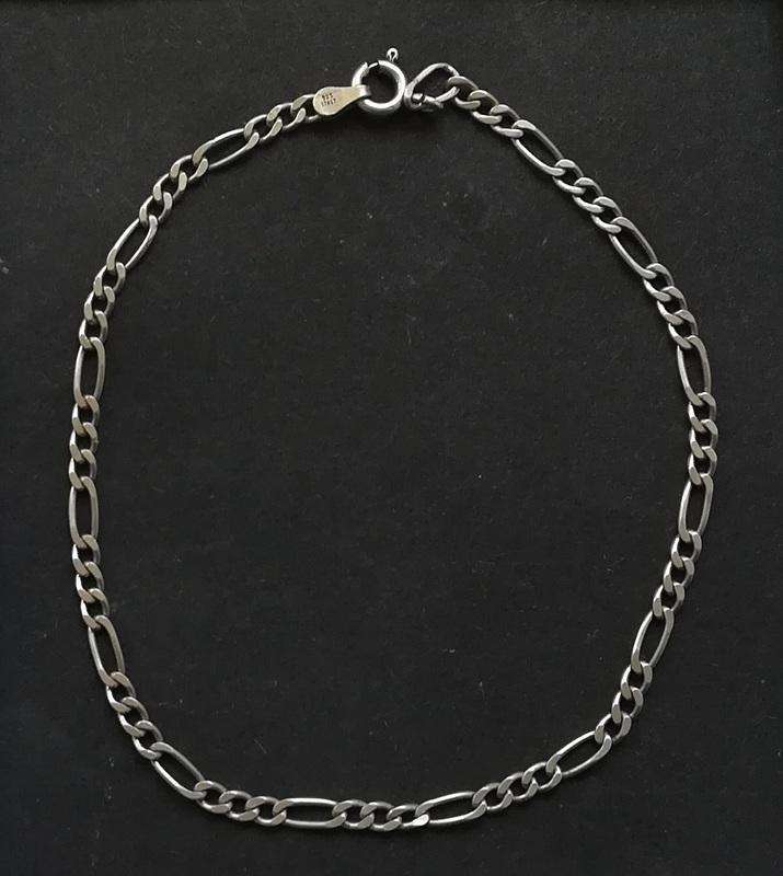 STERLING SILVER ITALY HAIN BRACELET 3X220MM 3.4 GRAMS