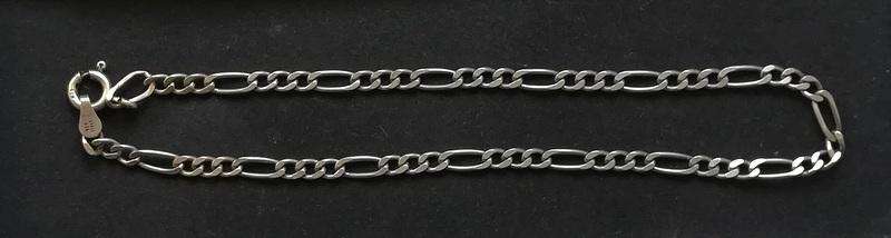STERLING SILVER ITALY HAIN BRACELET 3X220MM 3.4 GRAMS