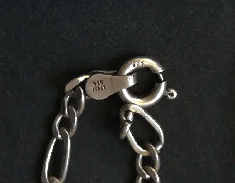 STERLING SILVER ITALY HAIN BRACELET 3X220MM 3.4 GRAMS