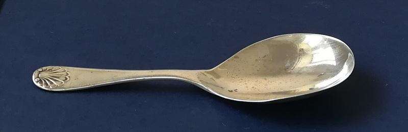 STERLING SILVER BIRMINGHAM 1947 CADDY SPOON 95X38X45MM 14 GRAMS