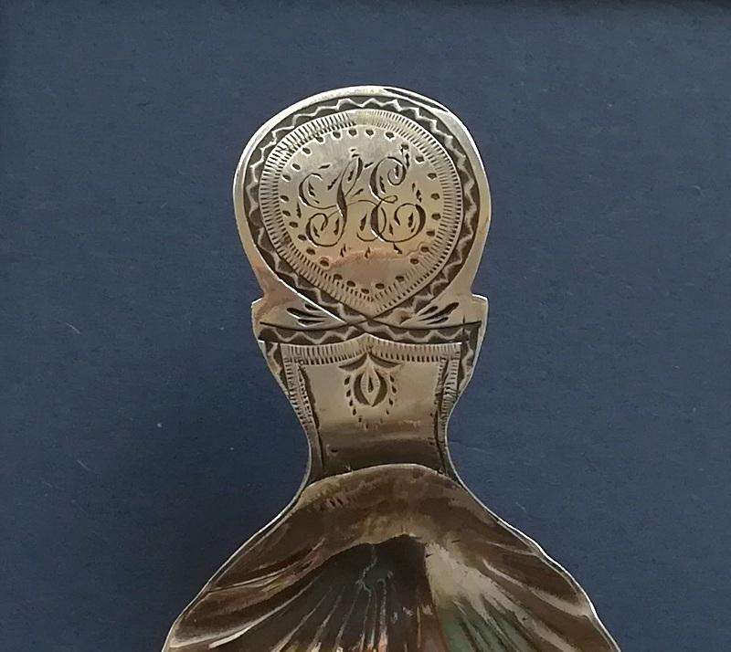 GEORGIAN LONDON 1793 CADDY SPOON 35X45X70MM