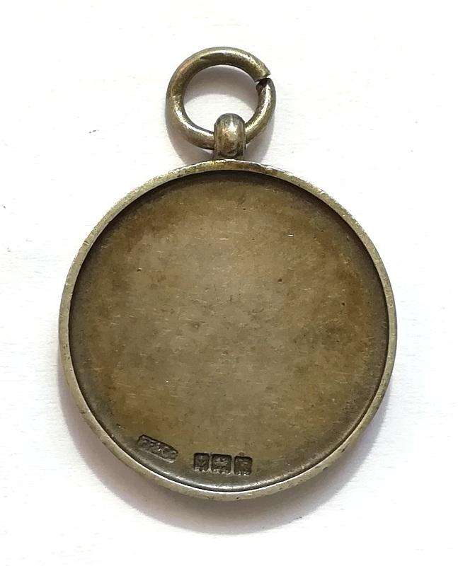 STERLING SILVER BIRMINGHAM 1909 RICKET FOB/MEDALLION 25MM 8.2 GRAMS