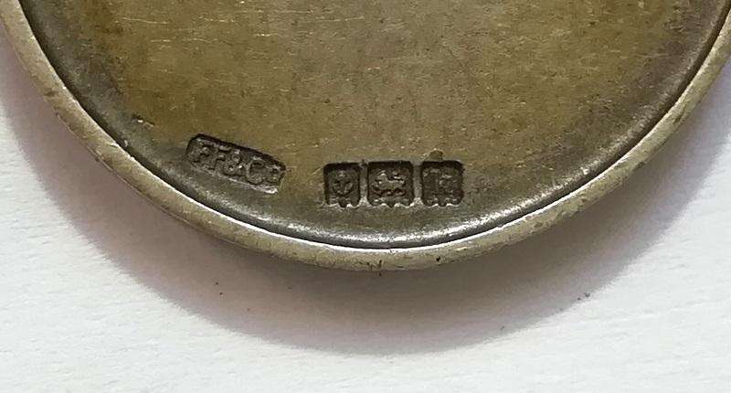 STERLING SILVER BIRMINGHAM 1909 RICKET FOB/MEDALLION 25MM 8.2 GRAMS