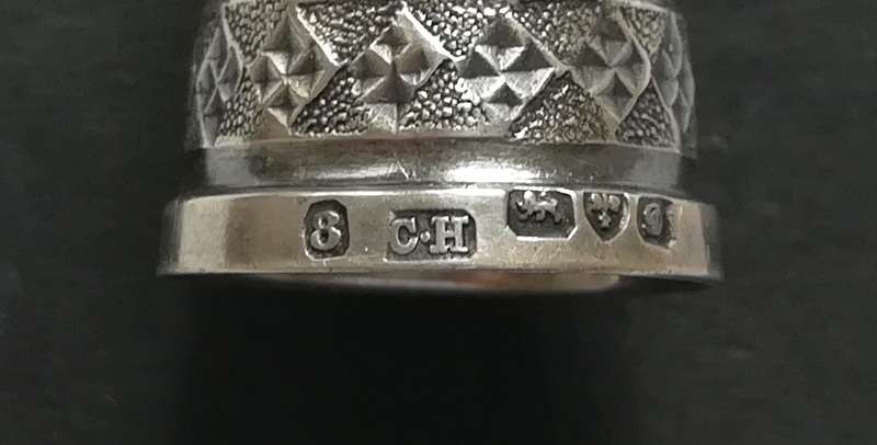 STERLING SILVER CHESTER 1929 THIMBLE SIZE 8