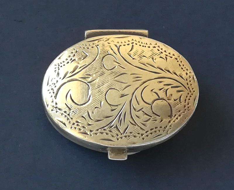 STERLING SILVER PILL BOX 10X20X28MM 7.7 GRAMS
