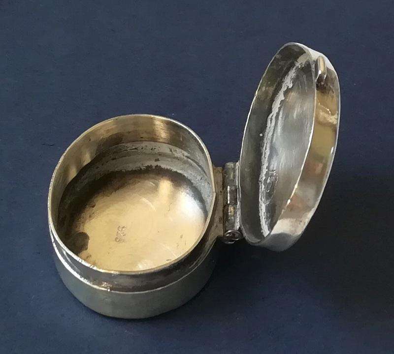 STERLING SILVER PILL BOX 10X20X28MM 7.7 GRAMS