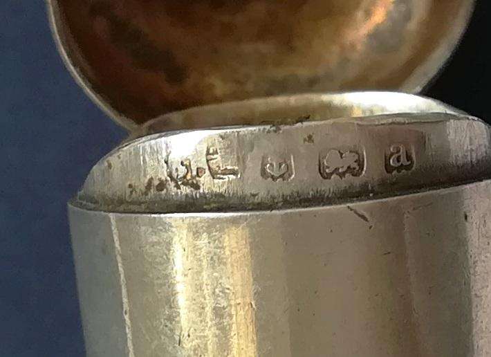 STERLING SILVER BIRMINGHAM 1900 HEROOT HOLDER 65MM 16 GRAMS
