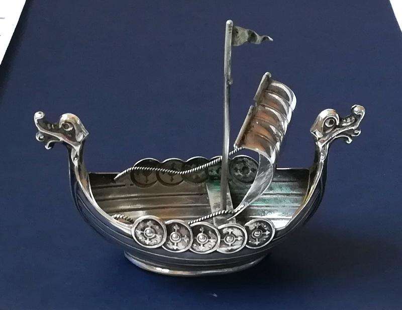 NORWAY 830S VIKING SHIP 30X70X85MM 19.9 GRAMS