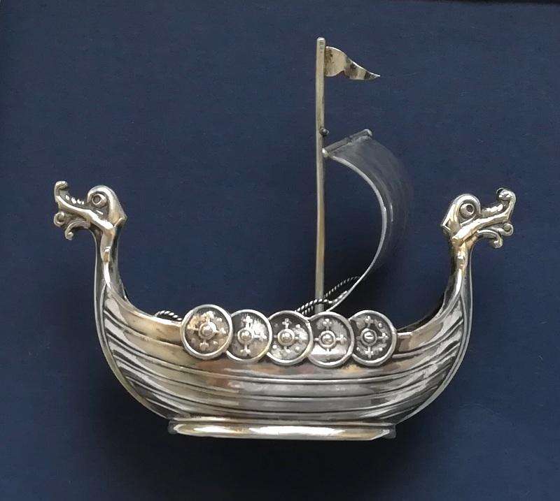 NORWAY 830S VIKING SHIP 30X70X85MM 19.9 GRAMS