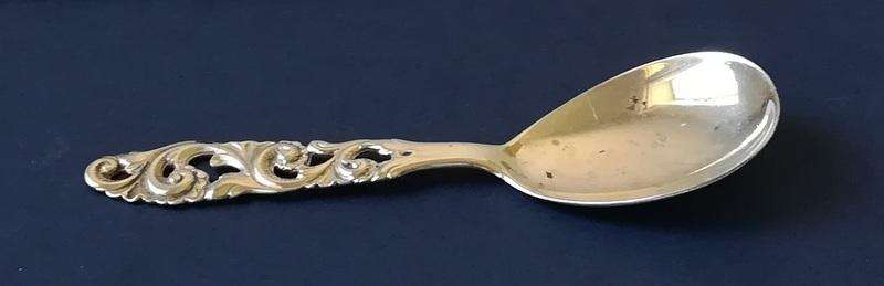 NORWAY 830 SILVER *MULIUS* CADDY SPOON 25X35X90MM 9.2 GRAMS