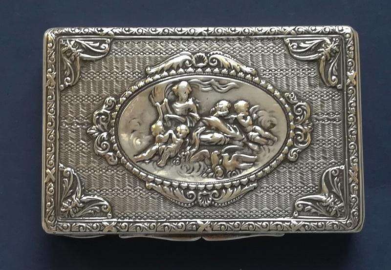 800 CONTINENTAL SILVER SNUFF BOX **LOOK** 12X47X72MM 47 GRAMS