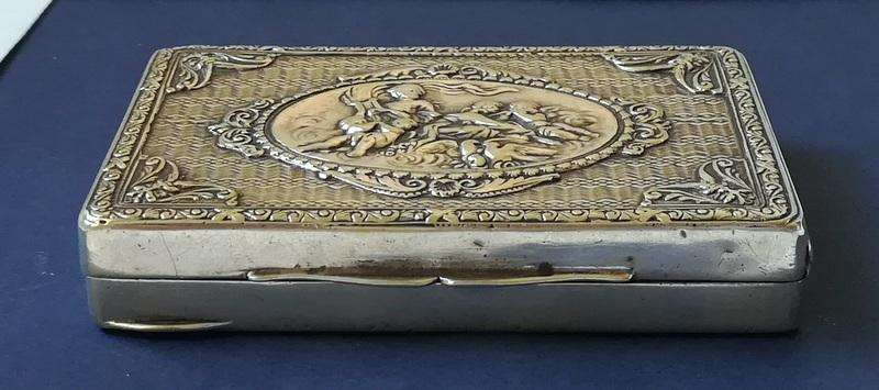 800 CONTINENTAL SILVER SNUFF BOX **LOOK** 12X47X72MM 47 GRAMS