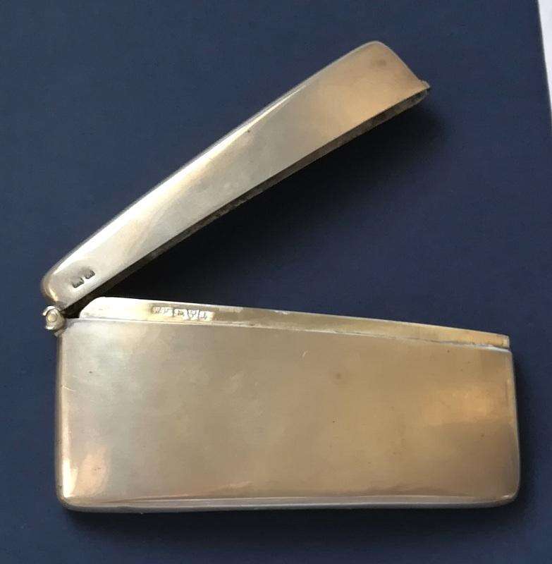 STERLING SILVER CHESTER 1901 CARD CASE 42X78MM 44.7 GRAMS