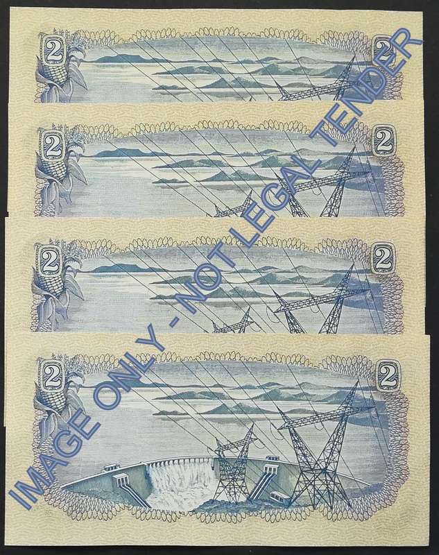 T W DE JONGH 2 RAND 2ND ISSUE *4 NOTES SEQUENCE*