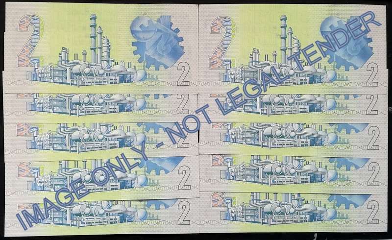 GERHARD DE KOCK 2 RAND 3RD ISSUE *10 NOTES SEQUENE*