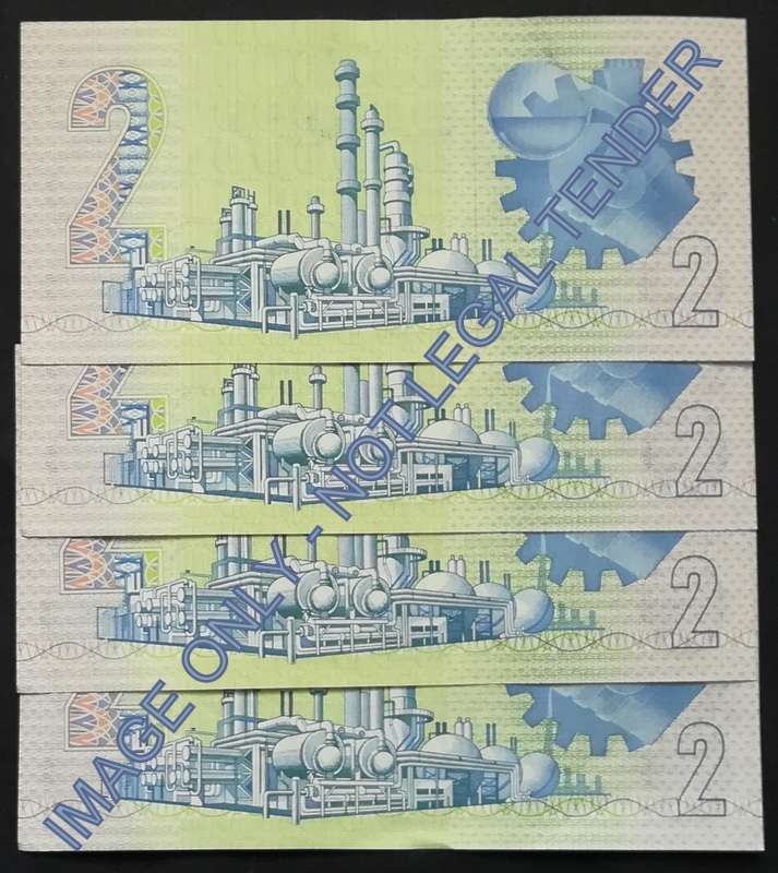 GERHARD DE KOCK 2 RAND 3RD ISSUE *4 NOTES SEQUENE*