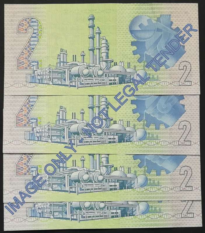 GERHARD DE KOCK 2 RAND 3RD ISSUE *4 NOTES SEQUENE*