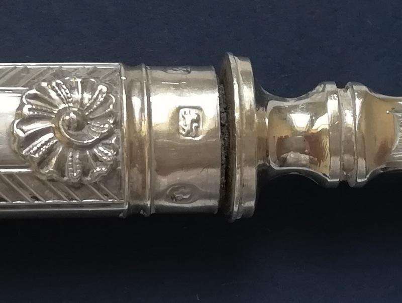 VICTORIAN SHEFFIELD 1861 STERLING SILVER *CAKE SERVERS* BOXED 176 GRAMS BOX 90X320MM
