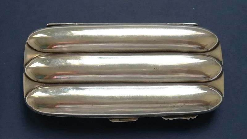 STERLING SILVER BIRMINGHAM 1910 CIGAR HOLDER 65X130MM 123 GRAMS