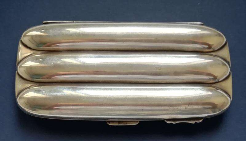 STERLING SILVER BIRMINGHAM 1910 CIGAR HOLDER 65X130MM 123 GRAMS