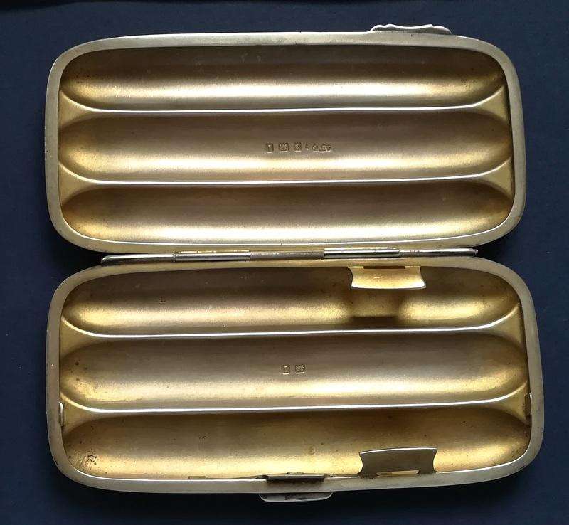 STERLING SILVER BIRMINGHAM 1910 CIGAR HOLDER 65X130MM 123 GRAMS