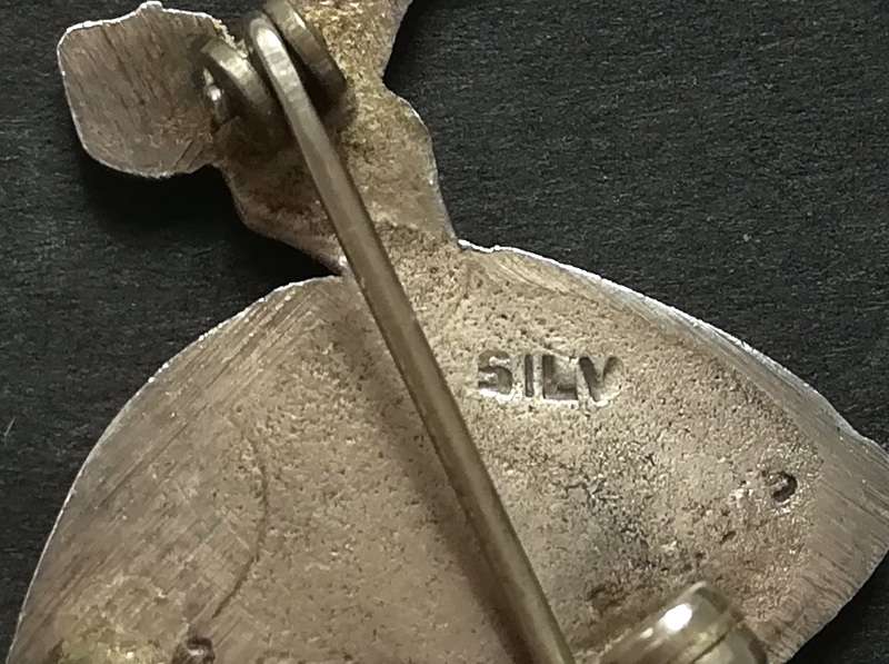 STERLING SILVER BALLERINA BROOCH 20X28MM 4 GRAMS