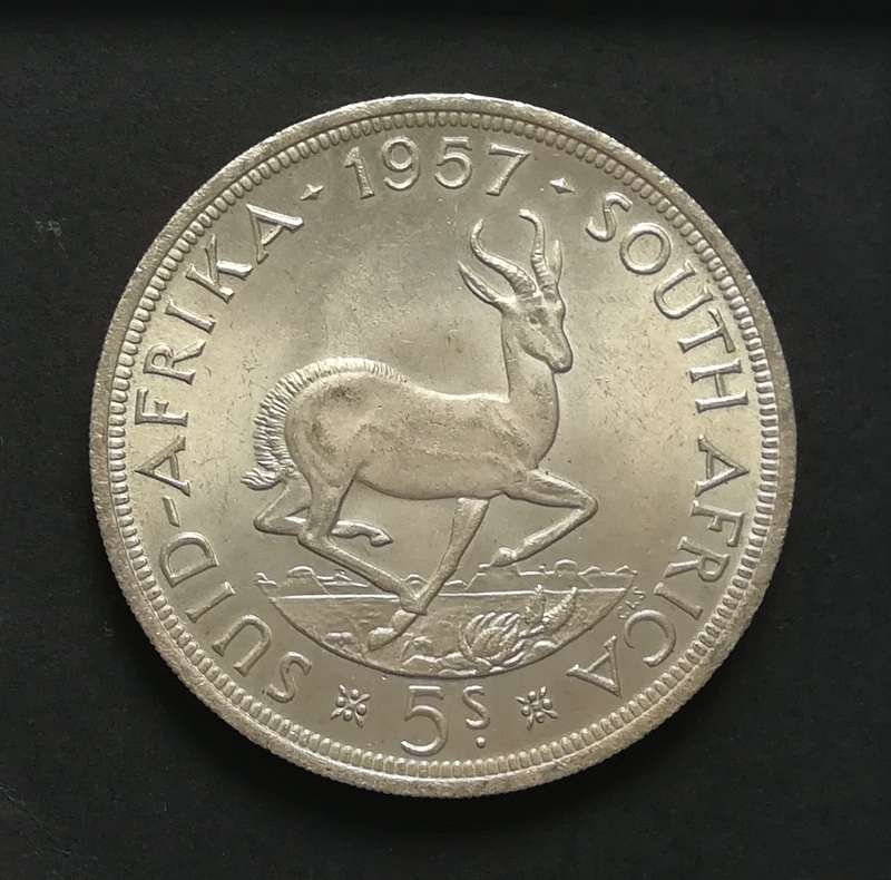 UNION 1957 5 SHILLINGS **EXCELLENT**