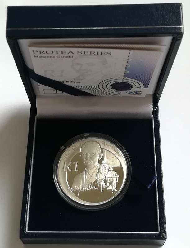 RSA 2007 PROOF SILVER 1 RAND *MAHATMA GANDHI*