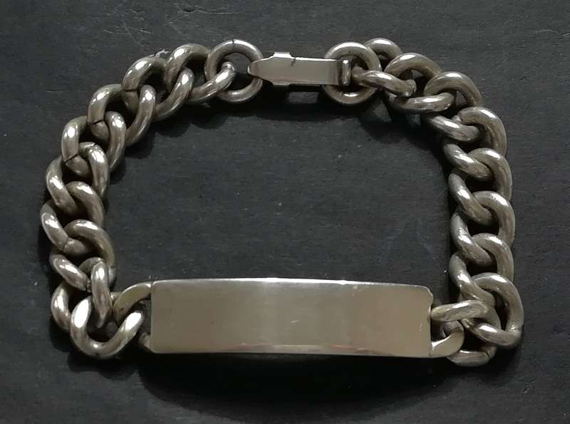STERLING SILVER GENT'S BRACELET 12X220MM 62 GRAMS