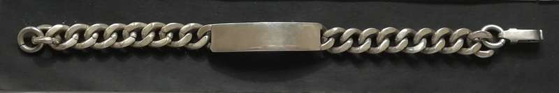 STERLING SILVER GENT'S BRACELET 12X220MM 62 GRAMS
