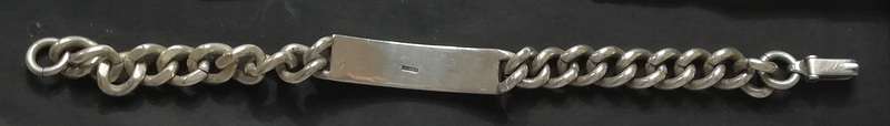STERLING SILVER GENT'S BRACELET 12X220MM 62 GRAMS