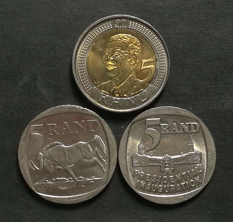 MANDELA 3 COINS COMBO - *2000 SMILE* + *2008 90TH* + *1994 INAUGURATION*