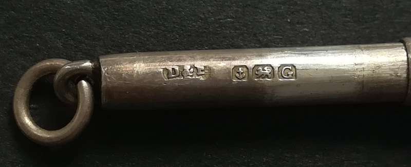 STERLING SILVER BIRMINGHAM SWIZZLE STICK 5.1 GRAM *OPEN 140MM*