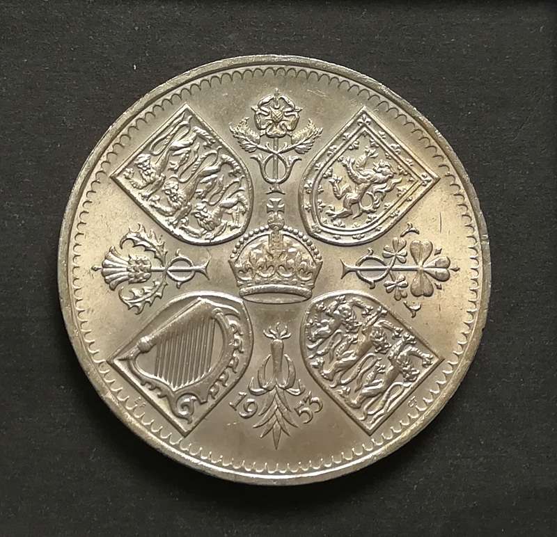 GREAT BRITAIN 1953 5 SHILLING **EXCELLENT**