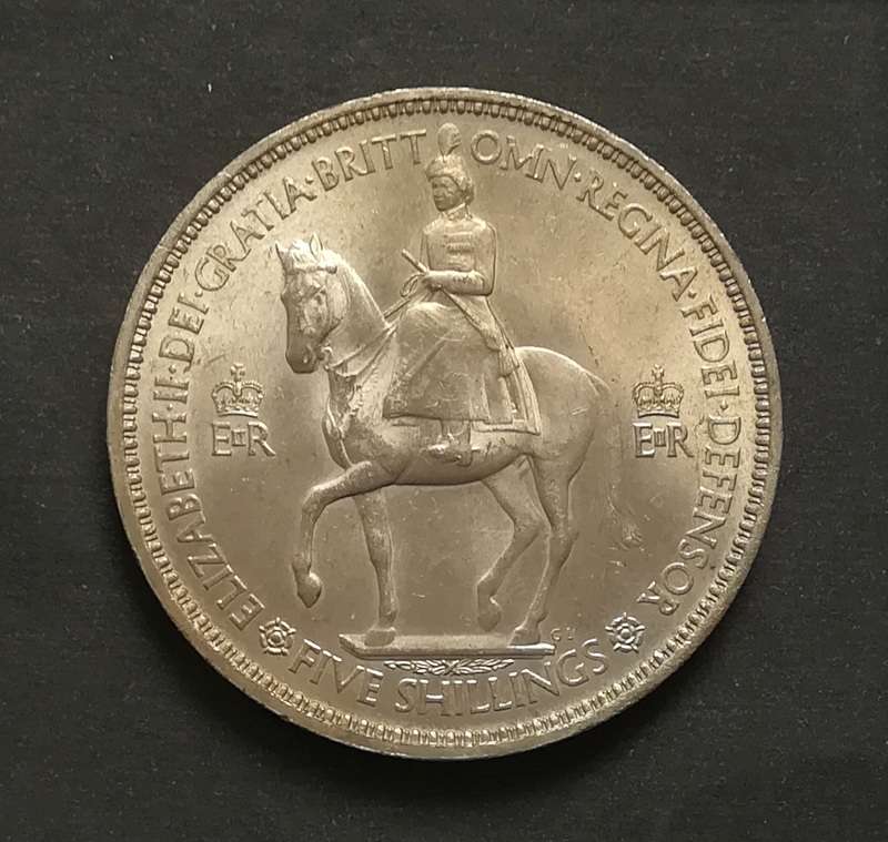 GREAT BRITAIN 1953 5 SHILLING **EXCELLENT**