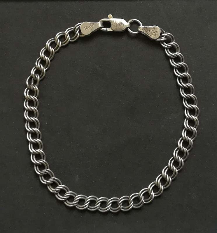 STERLING SILVER BRACELET 4 X 195MM 5.9 GRAMS