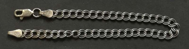 STERLING SILVER BRACELET 4 X 195MM 5.9 GRAMS