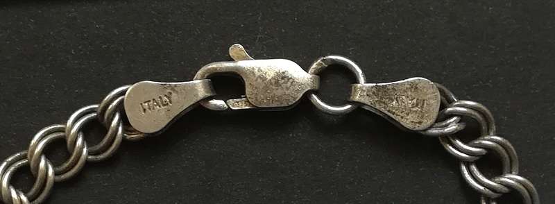 STERLING SILVER BRACELET 4 X 195MM 5.9 GRAMS