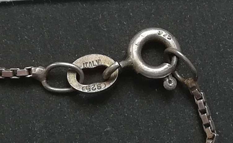 STERLING SILVER ITALY BALL CHAIN  420MM 2.4 GRAMS
