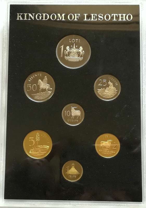 SHORT PROOF 1979 LESOTHO COIN SET
