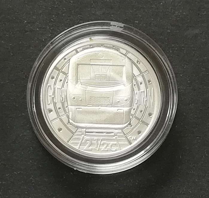 2012 DURBAN S A FLYPRESS SILVER 2.5 CENTS (TICKEY)