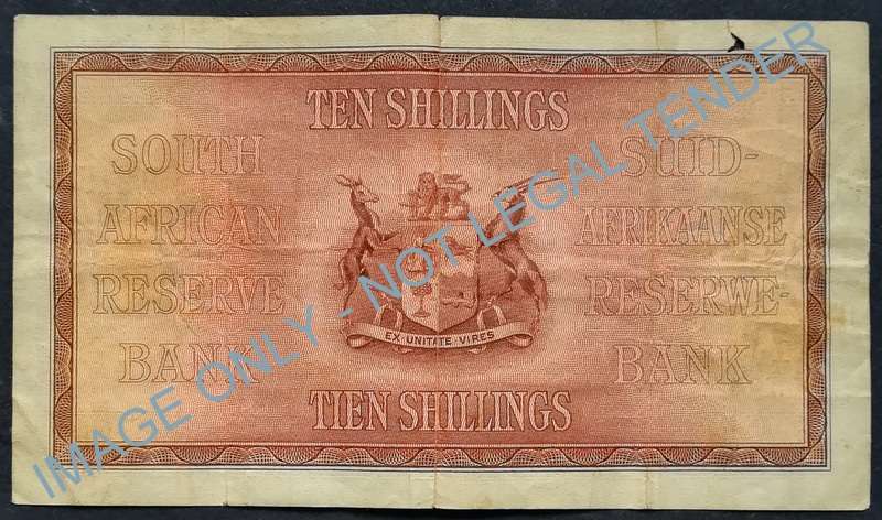 J POSTMUS 1939 10 SHILLINGS **FILLER** NOTE E41