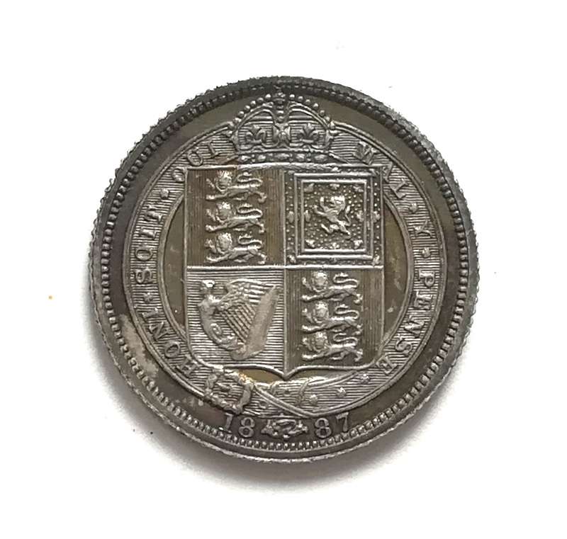 GREAT BRITAIN 1887 SILVER 6 PENCE