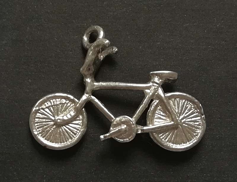 STERLING SILER CHARM - BICYCLE 15X25MM 22 GRAMS