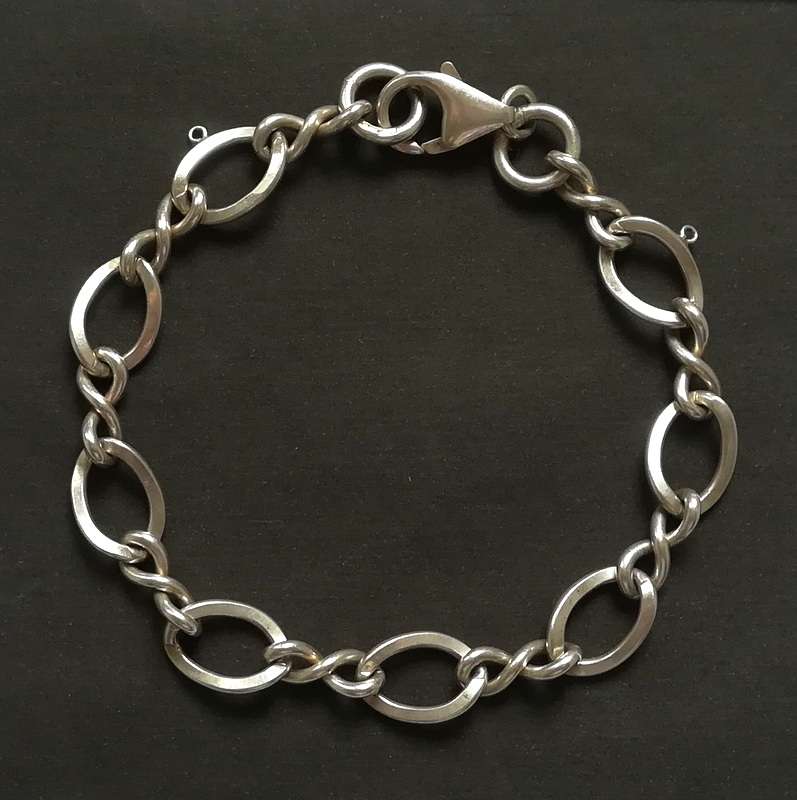 STERLING SILVER CHAIN BRACELET 200MM 13.7 GRAMS