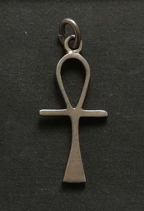 STERLING SILVER ANHK CROSS PENDANT 11X22MM